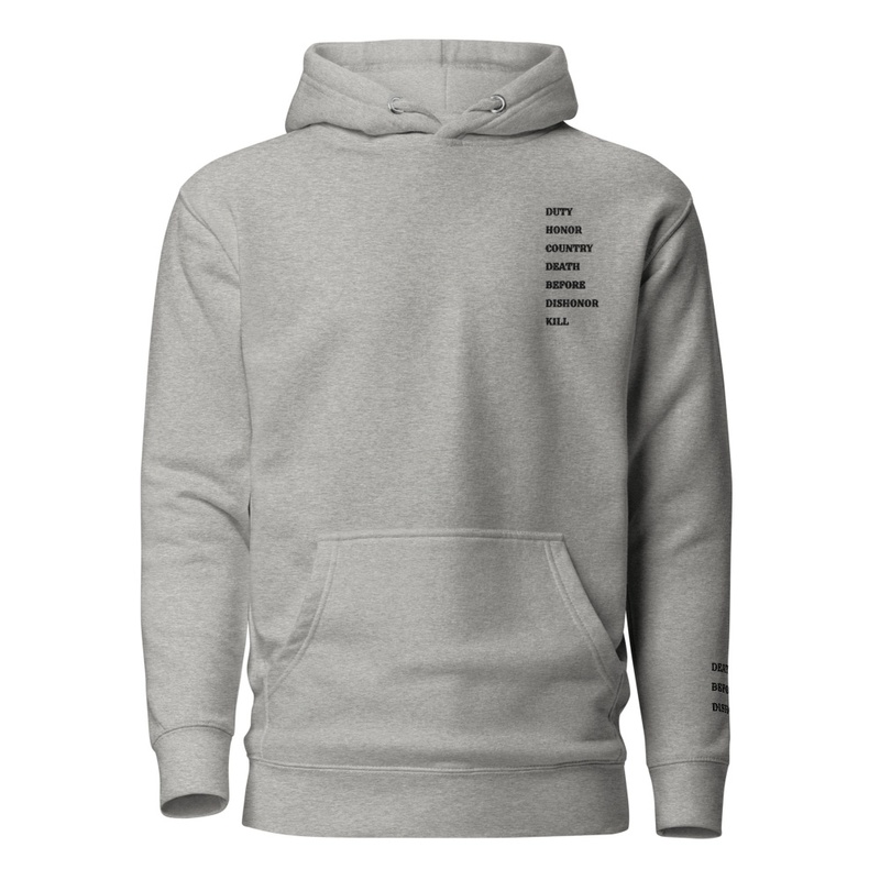 Duty Honor Country Death B - Embroidered Soft-Wash Hoodie - Embroidered Soft-Wash Hoodie