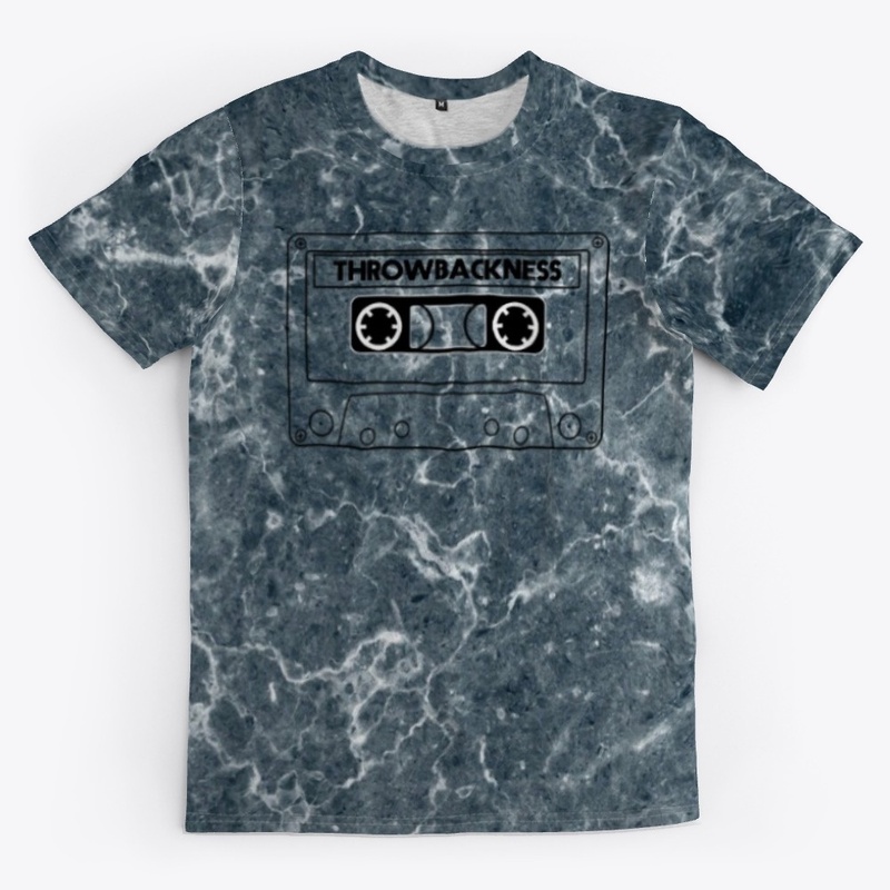 BLACK MARBLE THROWBACKNESS | WHITE LOGO