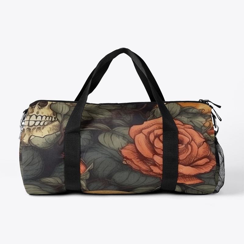Skull and Roses All Over Print 