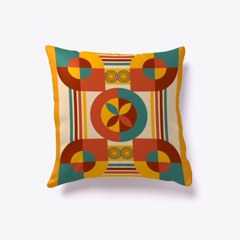 Tribal geometric design vintage sunset