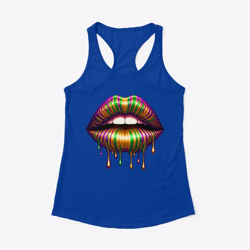 Bold Abstract Dripping Melting Lips