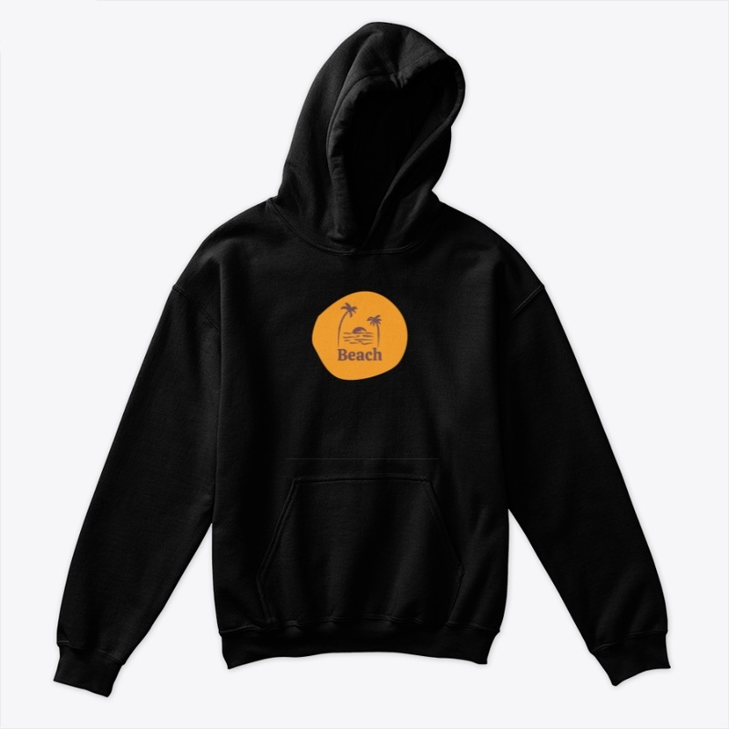 Beach Black Hoodie