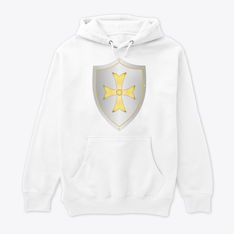 Cross bowtie shield apparel