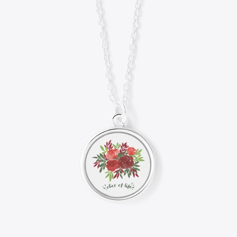 Bright Red Floral Artwork