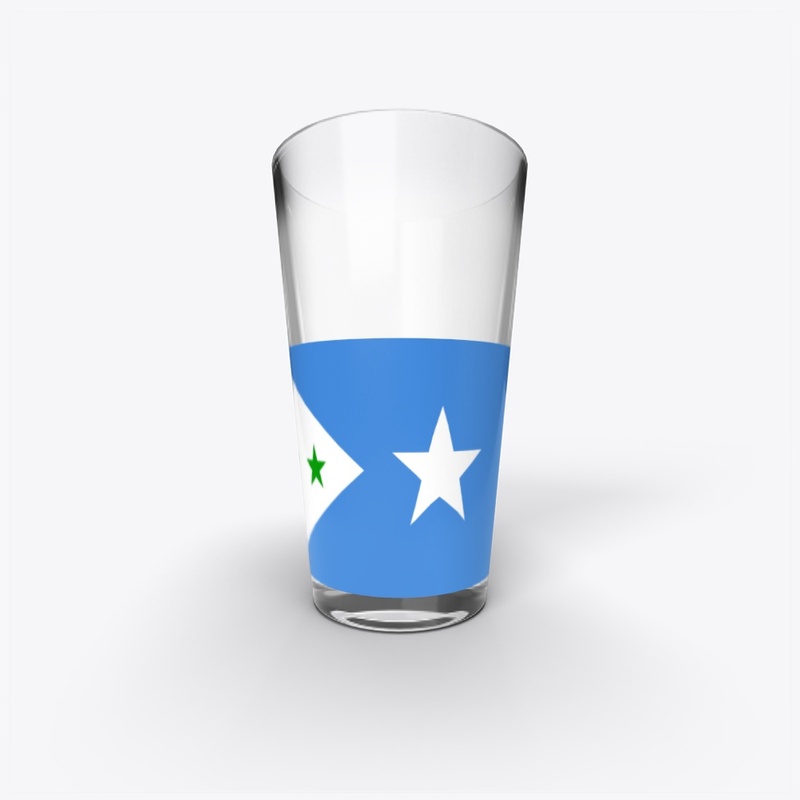 Galmudug State of Somalia flag glass cup