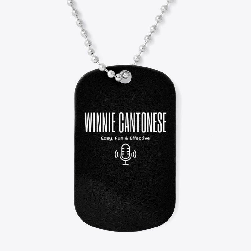 Winnie Cantonese Dog Tag (White Print)