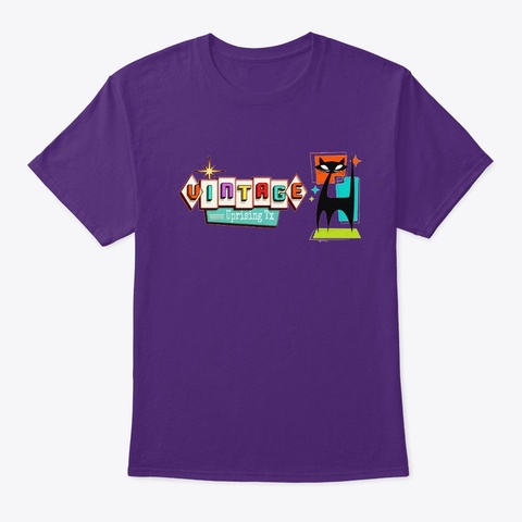 Vintage Uprising Tx Logo Purple Camiseta Front