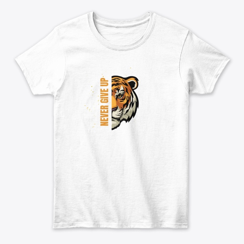 Never give up motivation t shirt