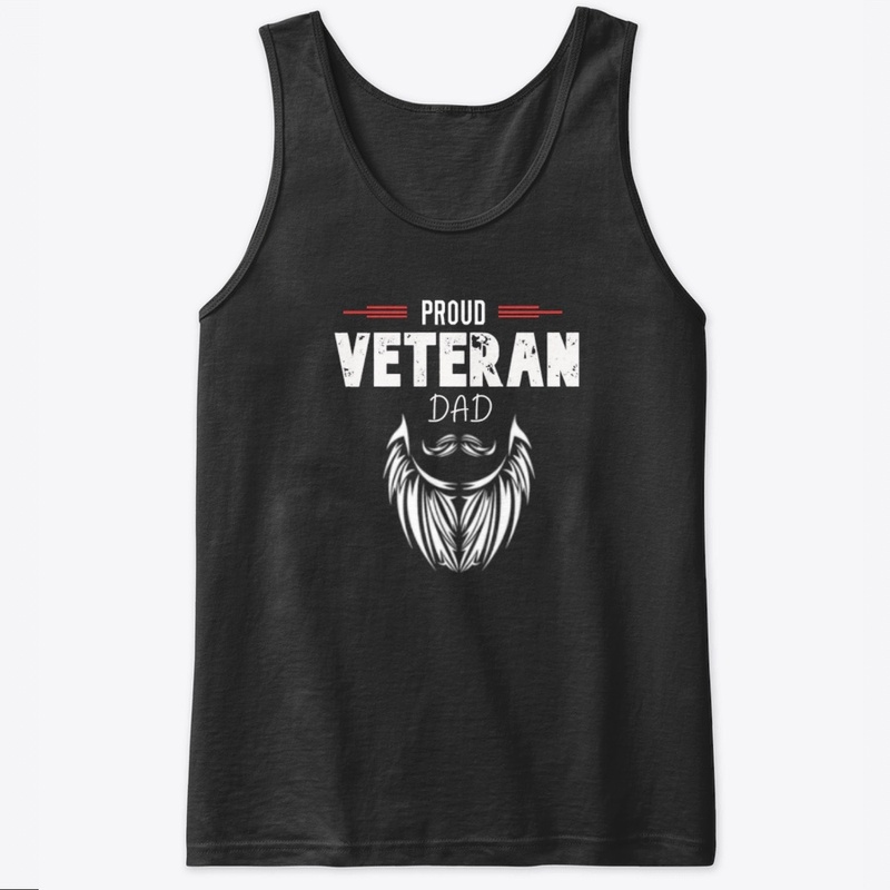 Proud Veteran Dad, Patriotic, Beard