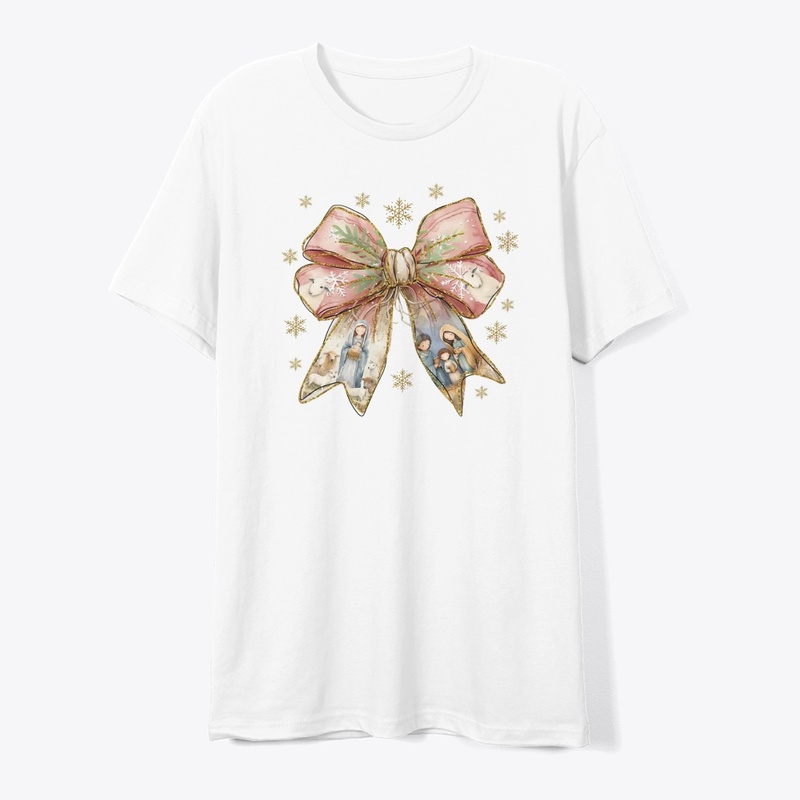 Jesus Christmas Coquette Bow