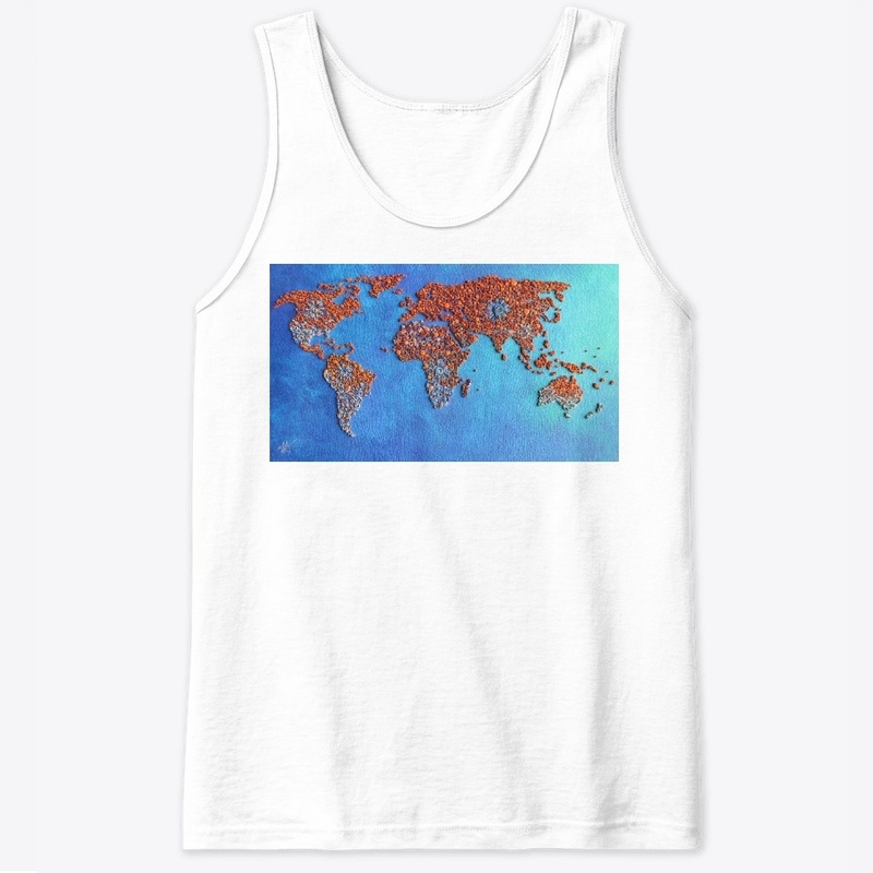 World  Map in Paper quilling design