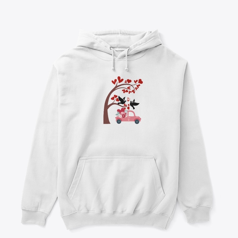 Valentine Love Birds & Pink Floral Truck