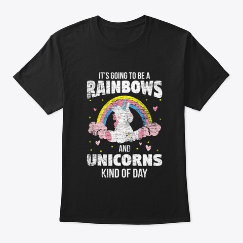 Unicorn Day Mythical Creature Animal Black T-Shirt Front