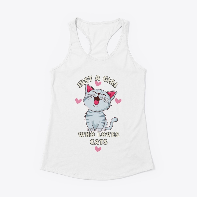 Girl Who Loves Cats – Cat Lover T-Shirt