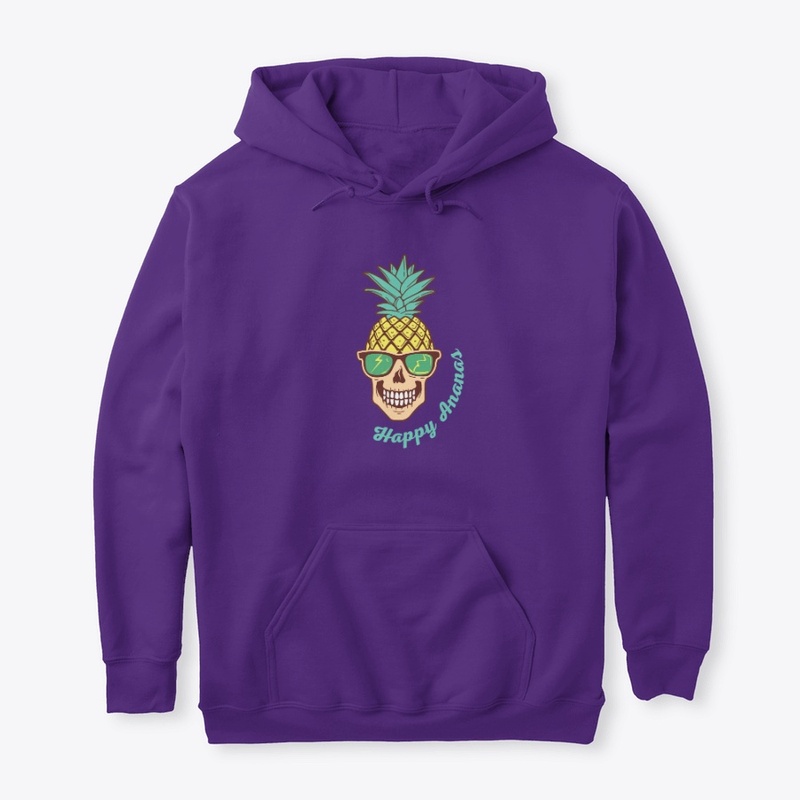 Funny Pineapple with Sunglasses 