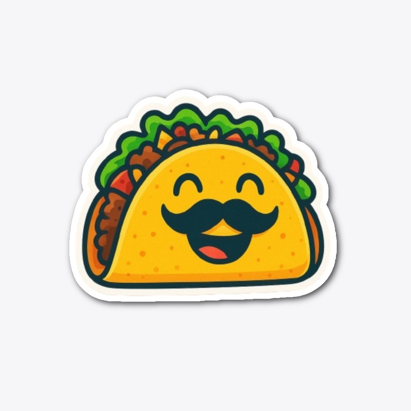 Happy Taco with Mustache – Fun Foodie