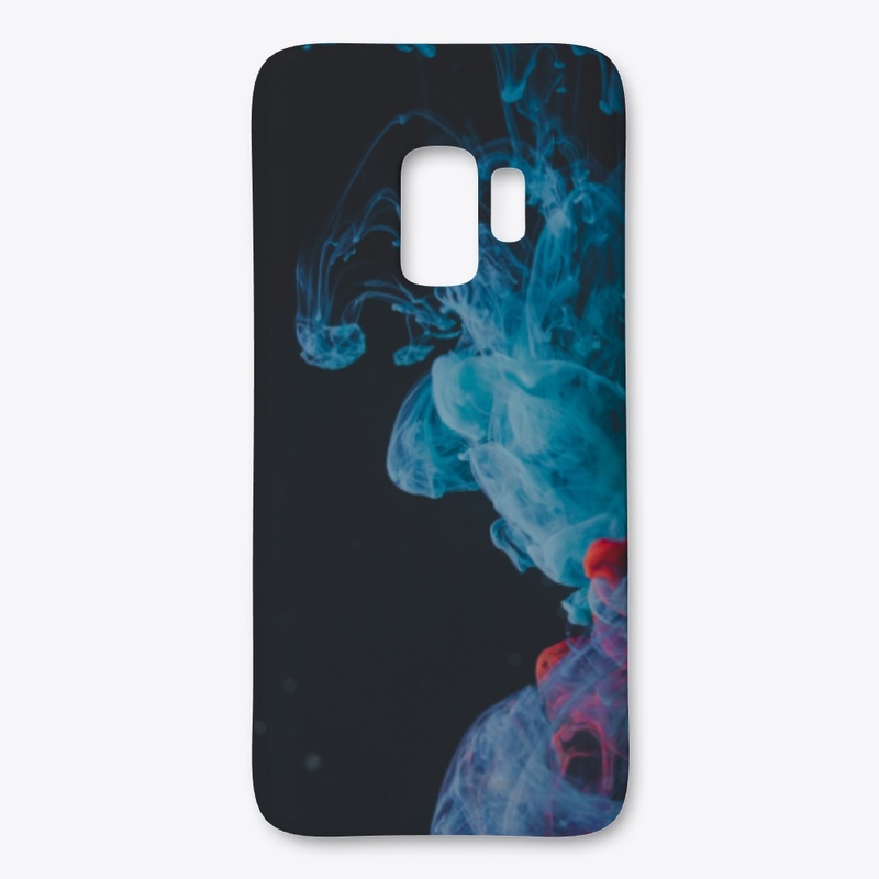 Blue & Red Smoke  iPhone Case