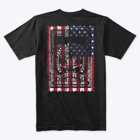 Nfaaf American Tax Stamp Black T-Shirt Back