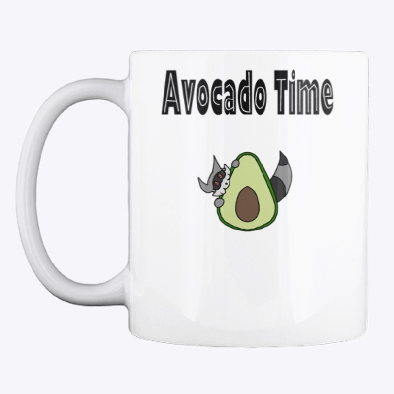 Raccoon Avocado Time