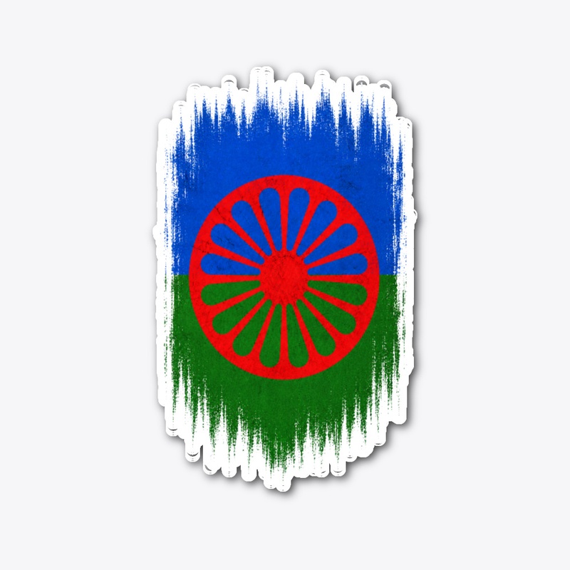Roma Romani Pride Flag Wheel Heritage