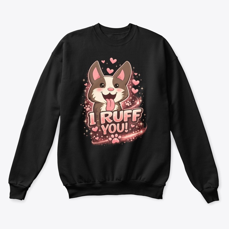 I Ruff You Cute Dog Valentine Design