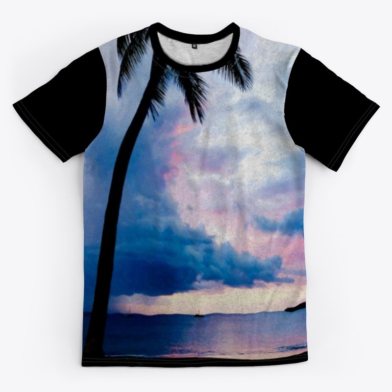 Tropical Sunset Palm