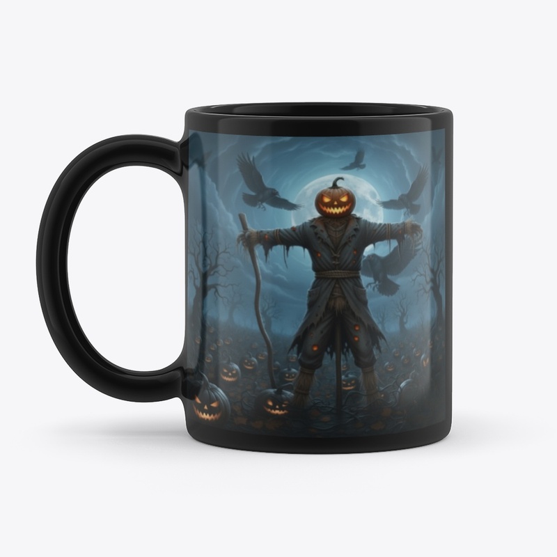 Scarecrow In Haunted Pumpkin Patch