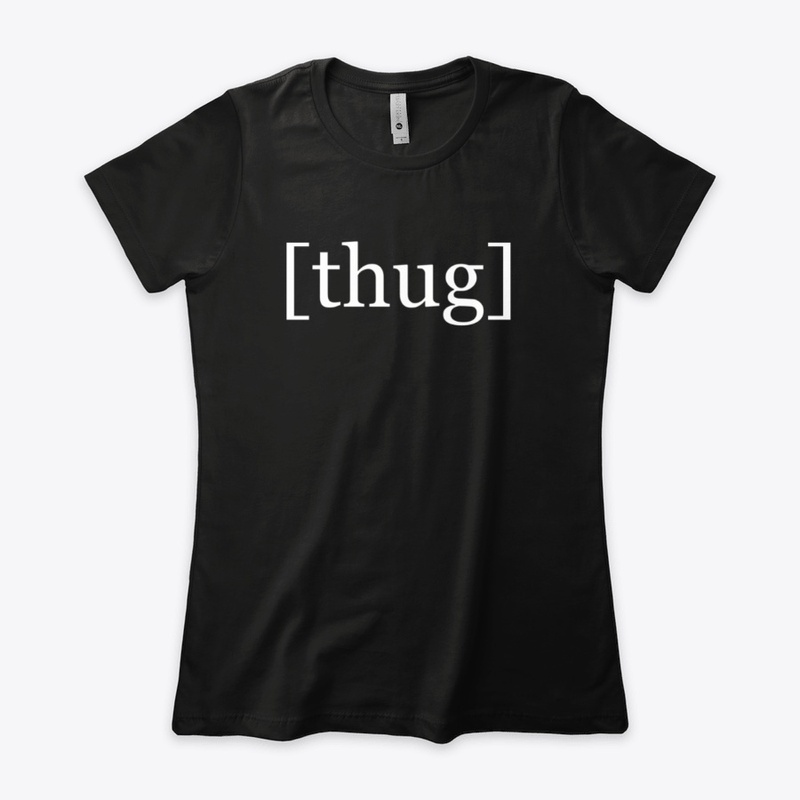 Thug in White on a Black Background