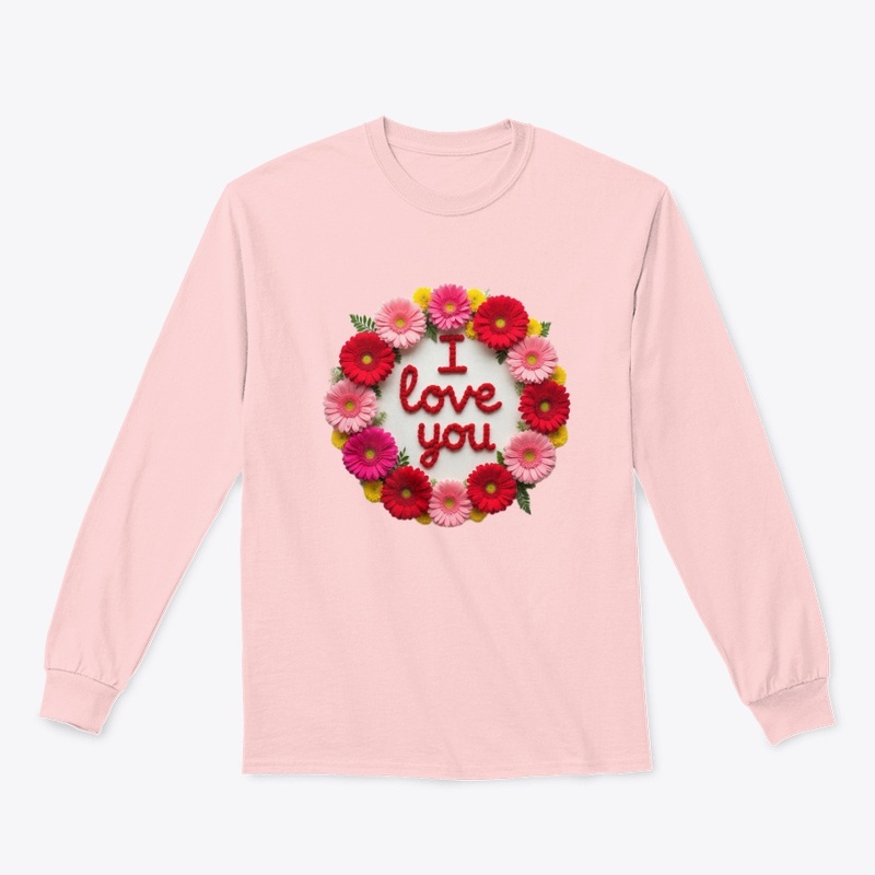 I Love You Floral Circle Tee 💖