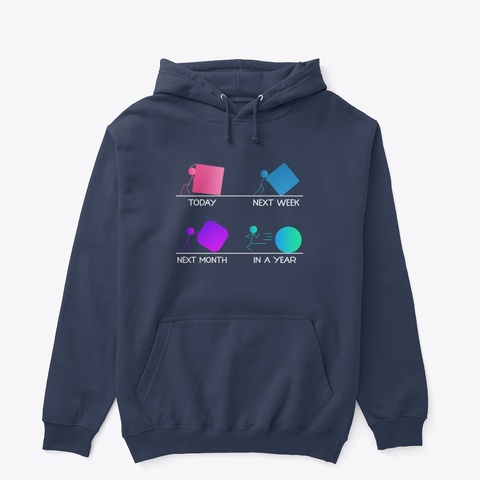 Consistent Mindset Motivational Navy Maglietta Front