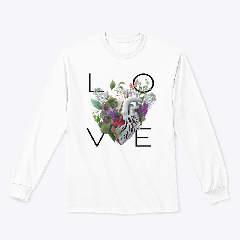 LOVE Blossom Floral Heart