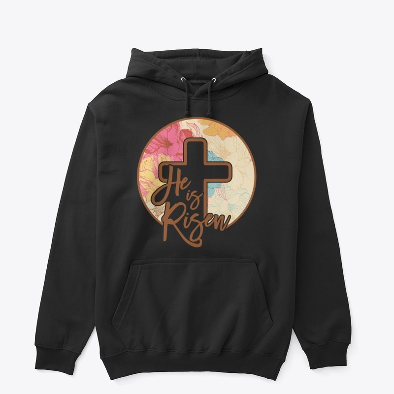 He Is Risen Cross Floral