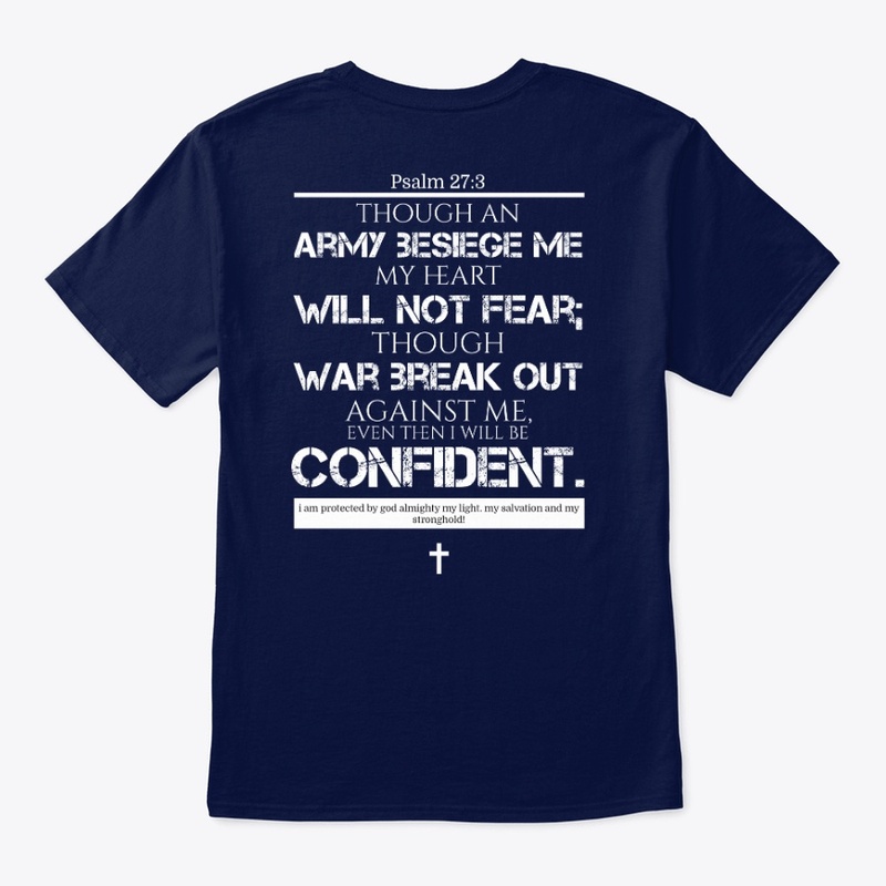 Cross Fear Not T-Shirt psalm  - Military