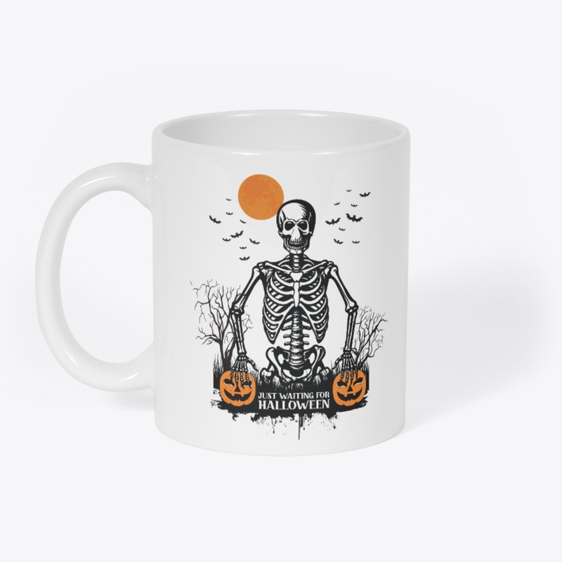 just waiting for Halloween t-shirt