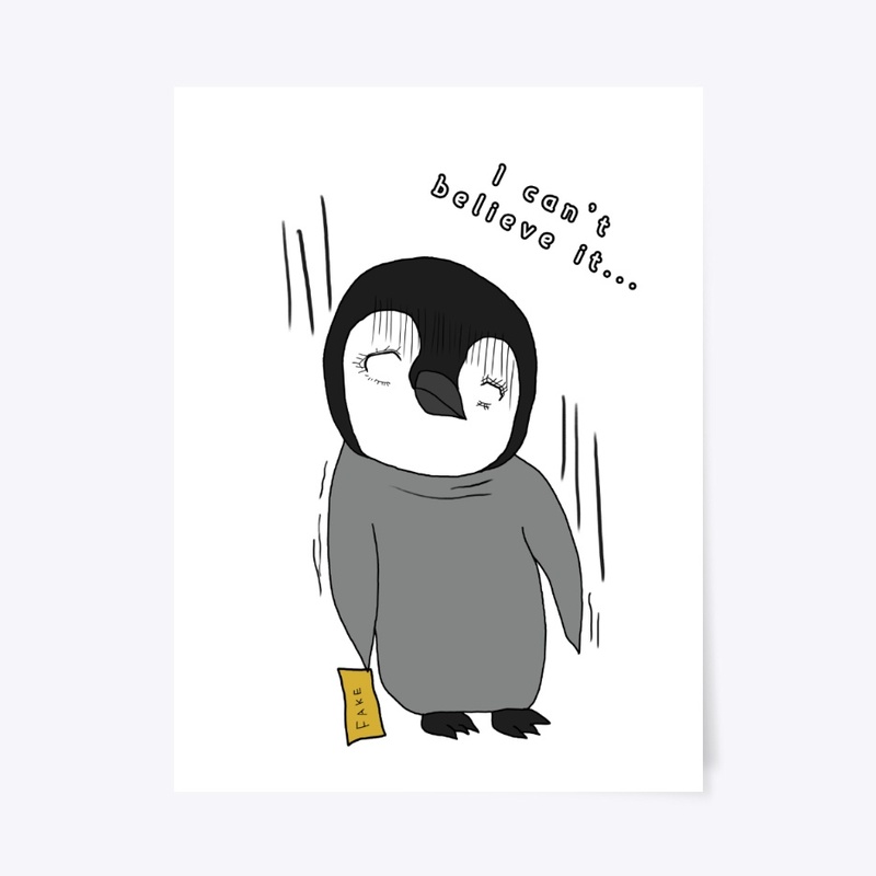 Shocked - Cute Baby Penguin Design