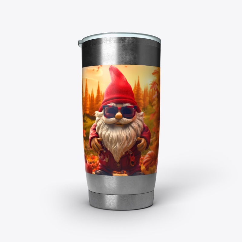 Cool Autumn Gnome in Pumpkin Vibes