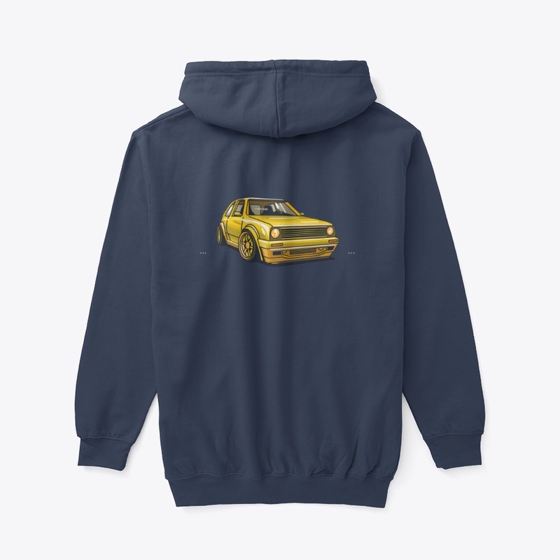Yellow vintage car design