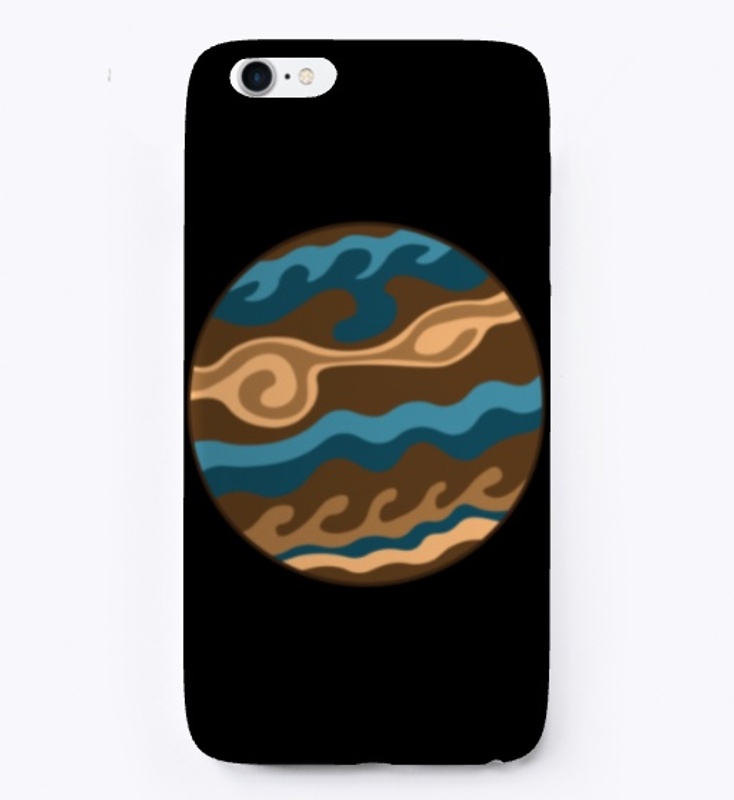 Swirling Planet (Blue/Brown)