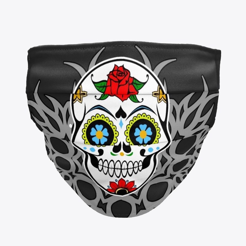 Day of The Dead Floral Sugar Skull