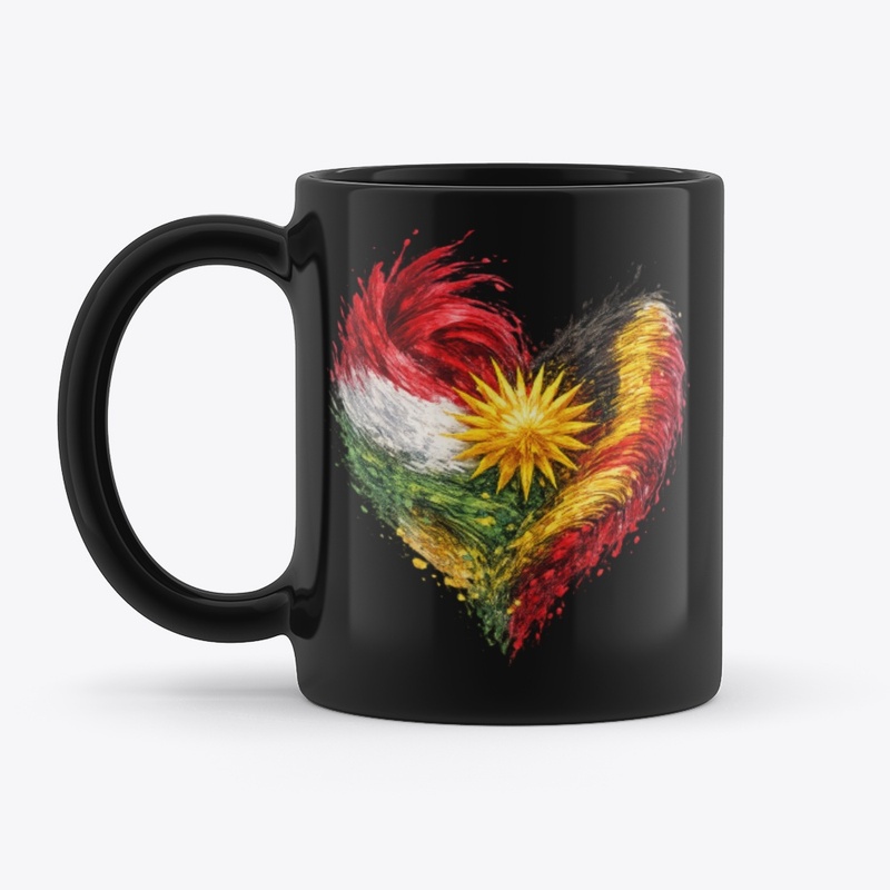 Kurdish-Belgian Heart: Unity Design