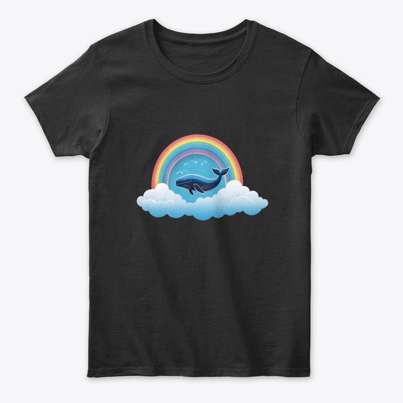 Whale Cloud Rainbow Mist Sticker.