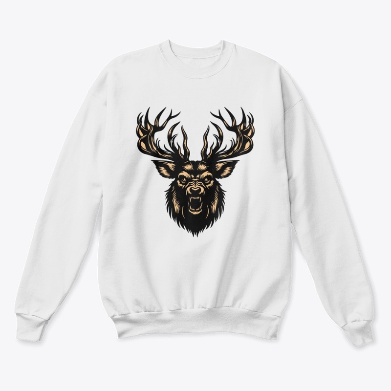 Unique Angry Deer Illustration