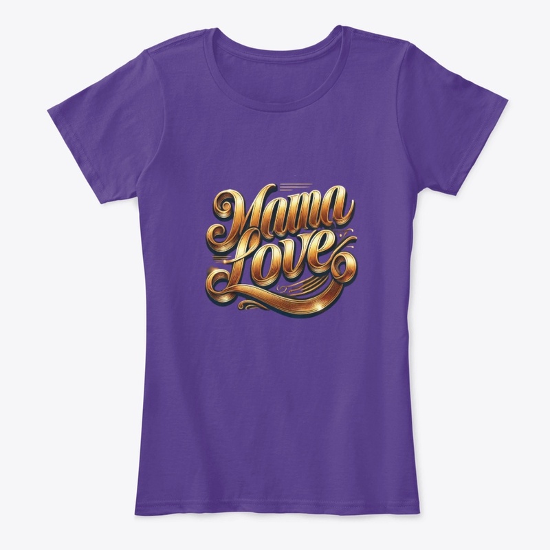 Mama Love Gold Script Swirls Edition