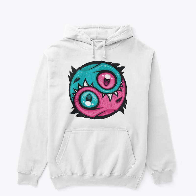Pink and Teal Yin Yang Dragons