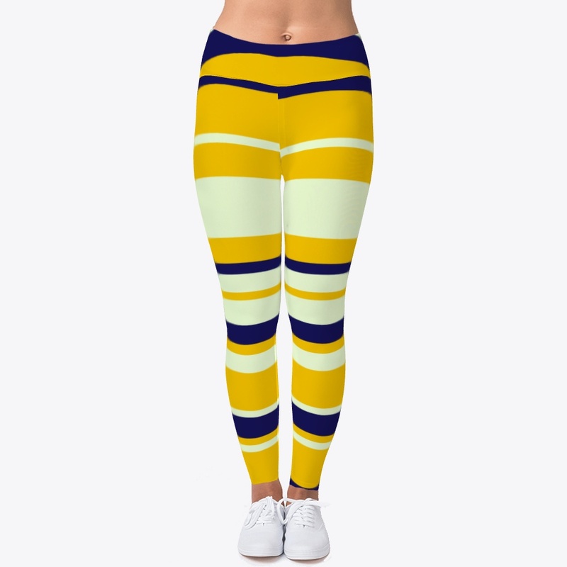 Yellow Blue Abstract Stripes