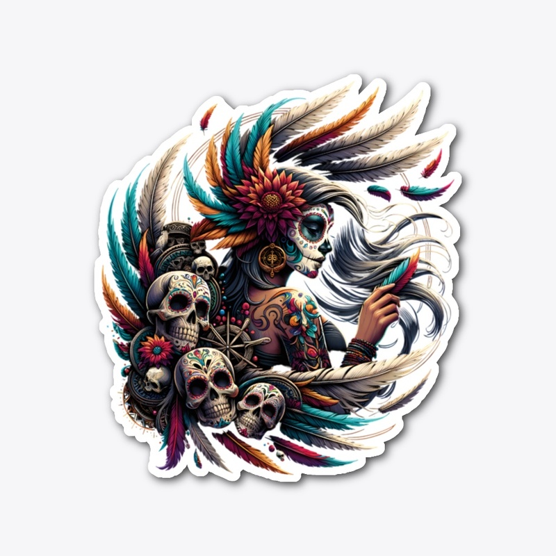 FEATHER GIRL & SKULLS  | SERIES
