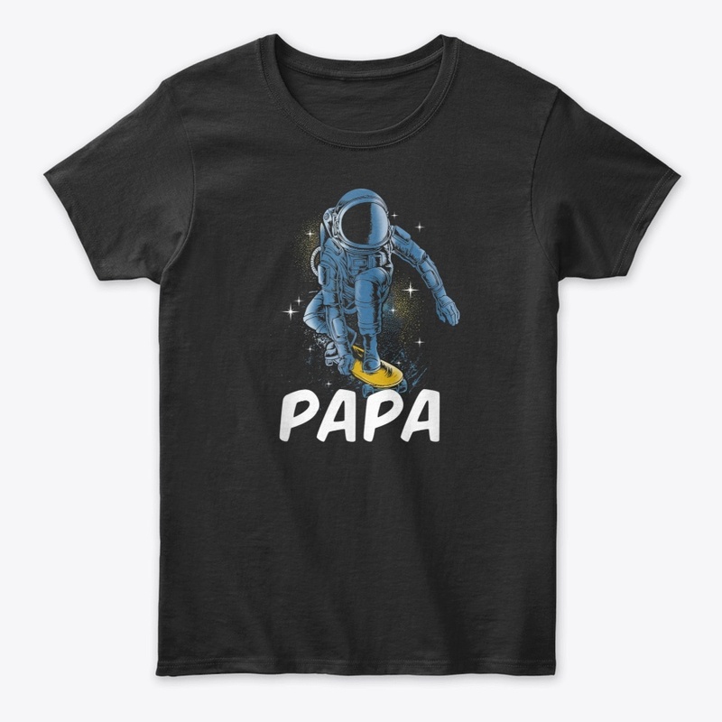 Astronaut Skateboarding  Papa