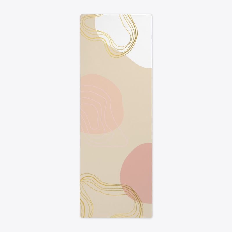 Abstract neutral yoga mat