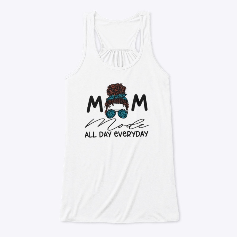 Mom mode blue cheetah red hair