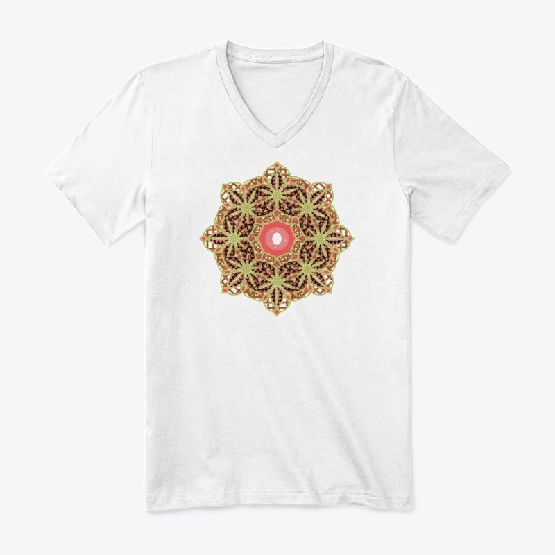 pink ornamental radial design